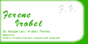 ferenc vrobel business card
